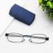 Cokobin Foldable Reading Glasses | Stainless Steel Anti-Blue Light | Mini Reading Aid for Men & Women | +2.5 Strength with Hard Shell Case - Blue - Buy Online on GoSupps.com