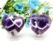 Natural Crystal Rough 1 Pack Natural Fantasy Amethyst Heart Stone Crystal Hand Carved Palm Heart Gemstones Suitable for Home PEIQIYIN