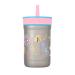 Contigo Leighton Vaccum-Insulated Kids Water Bottle with Spill-Proof Lid and Straw 12oz Stainless Steel Water Bottle with Straw for Kids Keeps Drinks Cold up to 13 Hours Raspberry/Azalea