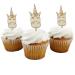 Unicorn Cupcake Toppers Laser Engraved Wood Set of 12 - Birthday Party Favors Decor Decorations
