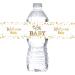 MonMon & Craft Oh Baby Water Bottle Stickers / Gender Reveal Bottle Wrappers / Baby Shower / Welcome Baby / Baby 1st Birthday Party Water Labels Supplies Waterproof ( Set of 32 )