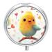 Pill Box Pill Case 3 Compartment Travel Pill Box Bird Cute Printing Small Pill Box Portable Medicine Pill Case Pill Organizer for Purse & Pocket for Travel Handbag (Round)