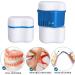 Prosthesis Storage Box & Cleaner Brushes Set - Blue | Presses Container for False Teeth Care - Buy Online on GoSupps.com