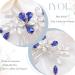 Iyou Crystal Wedding Hair Comb - Blue Rhinestone Bridal Jewelry for Bride & Bridesmaids | Floral Headdress Accessory - Buy Online on GoSupps.com