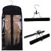 S-noilite Hair Extension Hanger with Storage Bag Carrier Case Portable Hair Extension Holder with Double Anti-Slip Stickers & Dustproof Protection Case (Color: Black) Hair Carrier & Hanger Black