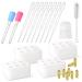 Reusable Suppository Molds Kit 2ML Silicone Suppository Molds | Kit Includes 4 Suppository Mold Tray's 10 Liquid Droppers