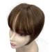 Anemone Jewelry Human Hair Topper with 3D Air Bangs - Brown Clip-In Hairpiece for Women, Mini Short Straight Wiglet for Volume and Gray Hair Coverage - Buy Online on GoSupps.com
