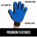 Gorilla Grip Pet Grooming Gloves - Deshedding Brush for Dogs and Cats - Reduce Shedding with Gentle Massage - Five Finger Design with Soft Silicone Tips - Remove Long or Short Hair - Blue - Buy Online on GoSupps.com