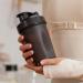 AIDSHUNN 400ml Protein Shaker Bottle with Mixer Ball | Leak-Proof Flip Cap | 14oz Gym Sports Supplement Cup - Black - Buy Online on GoSupps.com