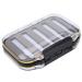 Weiyirot Lures Holder, Portable Small Lure Box, Plastic for Fishing for Lure Storage Fishing Accessory with Foam Pad Black Type A Zigzag