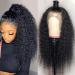 360 Lace Front Wigs Human Hair  Deep Wave 360 Full Lace Frontal Wigs Human Hair Pre Plucked with Baby Hair HD Transparent Lace Wigs for Black Women 150% Density Can Make High Ponytail Natural Black 20 Inch 360 lace front...