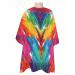 Red Blue Rainbow Brush Abstract Graffiti Street Art Barber Cape - Salon Hair Cutting Cape for Women Men Kids Adults Haircut Cape with Adjustable Elastic Neckline Hairdressing Stylist Cape Accessories 1 piece 55x63 Inch Multi