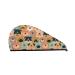 Hair Towel Wrap Hair Drying Towel with Button Towel Turban Head Towel to Dry Hair Quickly (Colorful Dogs)