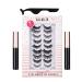 Ethnic Choice Magnetic False Eyelash and Magnetic Eyeliner Kit Eye Makeup Waterproof Liquid Eye Liner 3D Faux Mink Eye Lashes Natural Reusable Lashes 10 Pairs Free Applicator(CY04)
