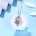 Cute Cat Necklace with Sparkling Zirconia Crystal Birthstone Pendant Necklace for Girls Womens White Gold Over 925 Sterling Silver Animal Necklace Birthstone Jewelry Sweet Present Girlfriend Sisters I September-Sapphire - Buy Online on GoSupps.com
