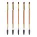Duo Eyebrow Brush Spoolie Brush and Angled Eyebrow Brush Eyelash Brush for Eye Makeup (5 Pack Yellow)