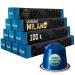 MILANO - Extra Strong Organic Espresso | 100 Pods | Compatible With Nespresso | Dark Roast | Organic Espresso Milano 100 Count (Pack of 1)