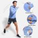 Qualidyne Men's UPF 50+ UV Full Zip Sun Protection Hoodie Jacket - Blue, Small - Buy Online on GoSupps.com