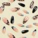 24 Pcs Halloween Press on Nails - MINGCHUN Black Matte Almond Acrylic Nail Art Tips | Ghost Design Full Cover Nails for Women & Girls - Buy Online on GoSupps.com