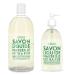 Compagnie de Provence Savon de Marseille Extra Pure Liquid Soap - Revitalizing Rosemary - 16.7 Fl Oz Glass Pump Bottle and 33.8 fl oz Plastic Bottle Refill Revitalizing Rosemary Gift Set