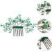 VINTORKY Green Branches and Leaves Hair Comb Crystal Bride Wedding Hair Comb Bride Crystal bridal hair comb rhinestone barrettes crystal leaf hair comb bridesmaid vintage rhinestones Metal - Buy Online on GoSupps.com
