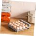 Generic Egg Storage Box Fridge Drawers Egg Tray for Home Wear-resistant Egg Drawer Organizer With Cover Grey 21.5x22.5x14cm - Buy Online on GoSupps.com