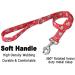 Mihqy Adjustable Dog Collar & Leash Set | Soft Nylon for Small to Large Dogs & Cats | Red Flower Design | Size S (Neck 25-40 cm) - Buy Online on GoSupps.com