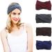 Stylish Women's Winter Warm Knitted Crochet Headband - Tininna Light Gray Ear Warmer & Turban - Buy Online on GoSupps.com