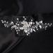 Chargances Bridal Pearl Leaf Hair Comb Wedding Silver Crystal Beaded Hair Vine Comb Fashion Flower Rhinestone Handmade Hair Accessory Dainty Head Piece for Women Bridesmaid Girls (Silver) - Buy Online on GoSupps.com