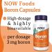 Now Foods Boron 3mg 100 Vegan Capsules | Lab-Tested | Gluten-Free, Soy-Free, Vegetarian - Buy Online on GoSupps.com