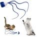 Lifefav cat toys for domestic cats 2-in-1 magical silicone tail toys automatic interactive cat railway toys rechargeable exercise toys for kitten (blue)