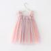 PythJooh Baby Girl Tulle Dress - Sleeveless Butterfly Wings Tutu Princess Dress for Toddler Girls - Starry Pink Sundress for 12-18 Months - Buy Online on GoSupps.com