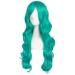 MapofBeauty 24 Inch Charming Synthetic Long Wavy Wig in Dark Teal Green - Women's Party Full Wig - Dark Turquoise - Buy Online on GoSupps.com