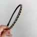ShiQiao Black Leather Chain Headband - Metal Braided Hairband for Women - Buy Online on GoSupps.com