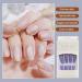 AUklOPVZZ 1 Set French Tip Press on Nails Solid Color Extension Shimmer Fingernails Decals Full Cover Salon Gifts Manicure Kit H33-purple jelly glue - Buy Online on GoSupps.com