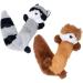 JOYELF Plush Squeaky Dog Toy | Cuddly Fox & Raccoon with Crinkle Paper | International Shipping Available - Buy Online on GoSupps.com