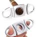SGHAGH 2 Pcs Cigar Cutter Cigar Cigars Cutter Stainless Steel Cutter Cigar Cutter Guillotine Stainless Steel Cigar Pliers Cigar Cutters