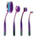 MODA Full Size Face Perfecting 4pc Oval Makeup Brush Set  Includes - Foundation  Contour  Detail Contour  and Concealer Brushes (Prismatic)