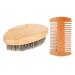 Premium Men's Beard & Mustache Oval Brush - High-Quality Wooden Care Kit for Facial Hair Grooming - Buy Online on GoSupps.com