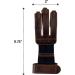 Full Grain Leather Three-Finger Archery Glove - Handmade by Hide & Drink in Bourbon Brown - Buy Online on GoSupps.com
