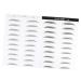 VINTORKY 2 Pairs Simulation Eyebrow Stick On Eyebrow Stencil Beauty Eyebrow Stickers Hair-Eyebrow False Eyebrow Sticker 3D Waterproof