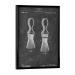 Artboxone poster with a black frame 18x13 cm abstract shaving brush Patent (table) - picture shaving brush barber hair 18x13 cm + black frame