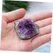 PRETYZOOM Purple Ornament 2pcs Amethyst Cluster Chips Rock Amethyst Gravel Geode Natural Crystal Adornment Irregular Fluorite - Buy Online on GoSupps.com