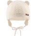 XIAOHAWANG Baby Earflap Beanie Hat Set - 3pcs Soft Knit Beanies for Infant Toddler Boys and Girls 0-6 Months, Cute Bear Design for Autumn Winter - Buy Online on GoSupps.com