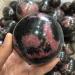 Natural Crystal Rough Home Decoration 65mm Natural Plum Tourmaline Palm Crystal Ball s