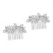FRCOLOR Set of 2 Hair Comb with Rhinestone Pearls Wedding Hair Jewellery Wedding Hair Accessories Bridal Headpiece Wedding Hair Accessories for Women Tiara Women Hairpin Bridal Combs Rhinestones