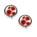 (Poppy Flowers) Round Pill Box 3 Compartment Pill Box Mini Decorative Pocket Purse Portable Travel Medicine Tablet Vitamin Holder Organizer Pill Case