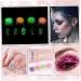 Glow-In-The-Dark Glitter Set | 12 Luminous Colors for Body Face & Hair | Self-Adhesive UV Black Glitter | International Shipping Available - Buy Online on GoSupps.com