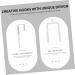 OATIPHO Door Hanger Hook 4pcs Towel Hangers Storage Hangers Metal Twin Hooks Punch- Hook Door Frame No Punching 19X9X5CM White - Buy Online on GoSupps.com