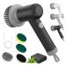 Electric Spin Scrubber 2024 New Sinoshi Spin Power Scrubber Cordless Power Spin Scrubber Rechargeable Handheld Power Scrubber Spin Brush Multifunctional Cleaning Brush Tile Sink Bathroom (Black A)